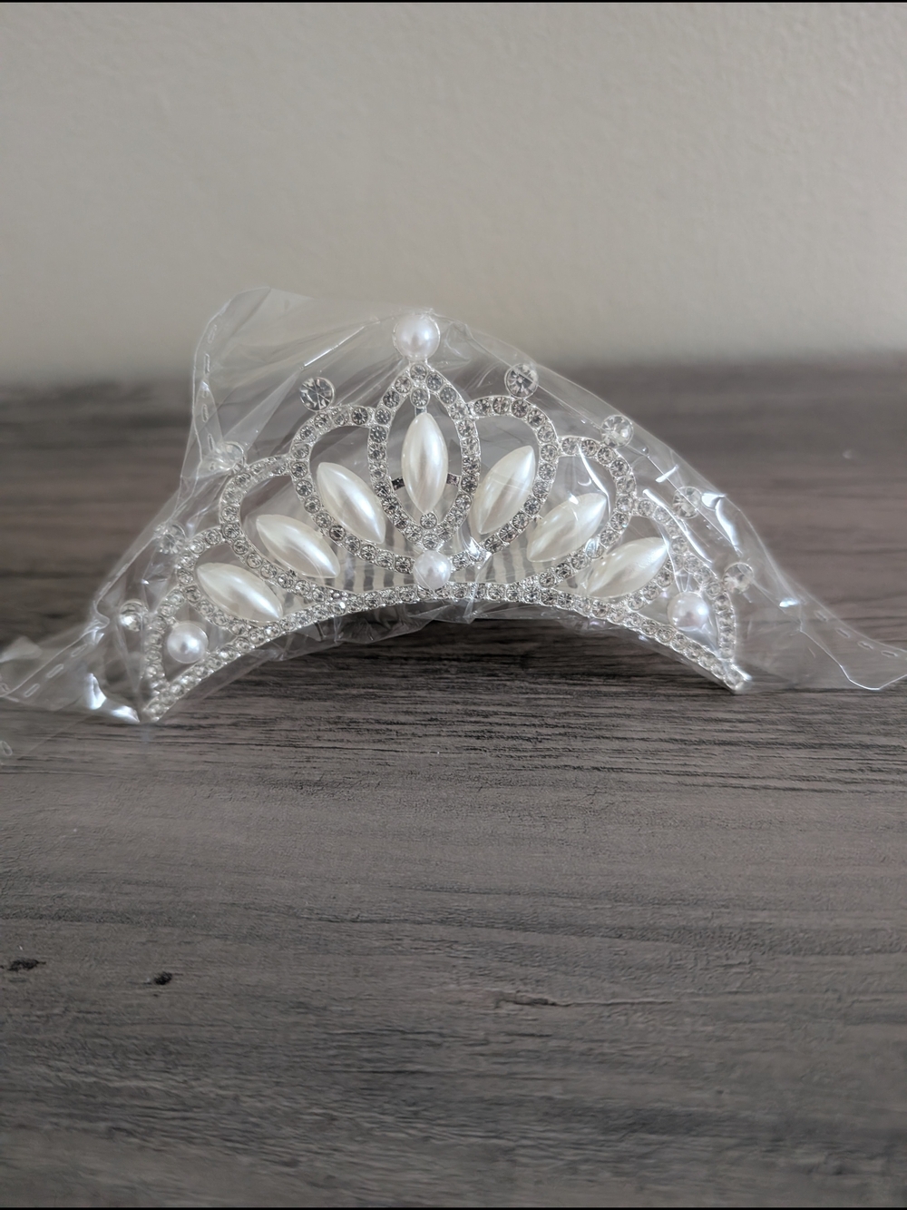 Pearl & Rhinestone Tiara Headpiece